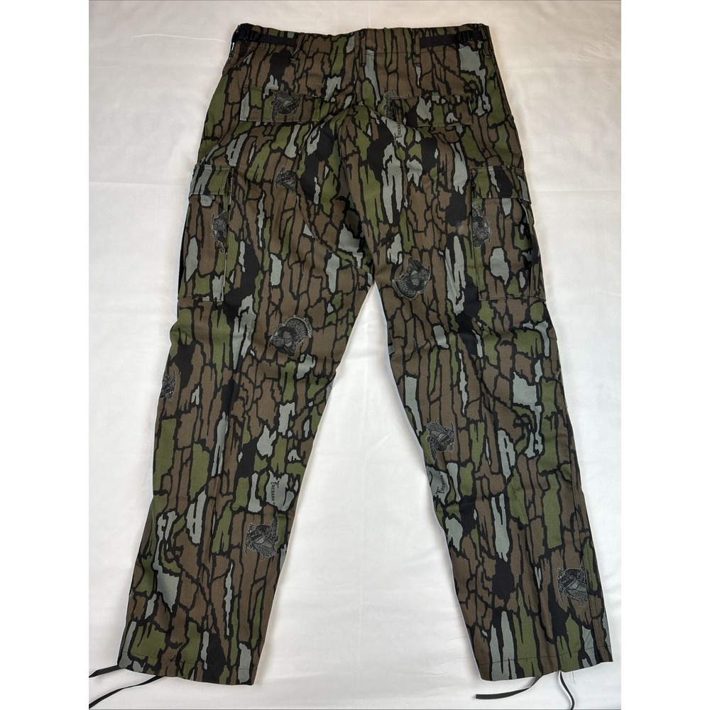 NOS VTG 80s Trebark Cargo Pants L Reg Canvas Turkey Camo Hunting Military NWTF - Picture 7 of 7